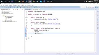 java downcasting using eclipse9 [upl. by Juliana]