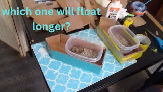 cardboard boat waterproofing experiment [upl. by Hsiri]