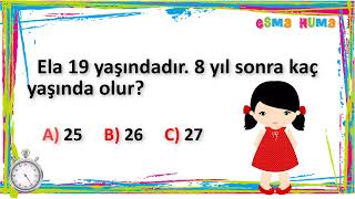 2 Sınıf  Matematik  Test Çöz   Toplama İşlemi  5 Soru 5 Cevap [upl. by Sukram]