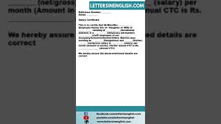 Salary Certificate Letter [upl. by Cirtemed918]