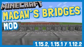 Macaw´s Bridges Mod Puentes para Minecraft  Review e Instalación 115211511122 [upl. by Law]