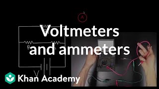 Voltmeters and Ammeters  Circuits  Physics  Khan Academy [upl. by Brana146]