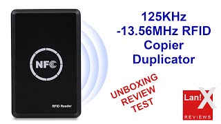 125KHz 1356MHz RFID Copier Duplicator UnboxReviewTest [upl. by Salbu]