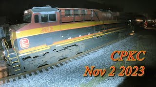 KCSM 4662 Leading CPKC Train by Live Train Cam Nov 2 2023 [upl. by Daphene]