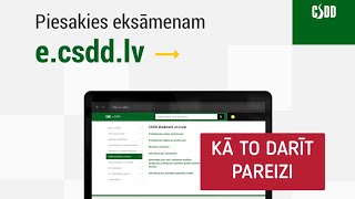 Kā pareizi pieteikties braukšanas eksāmenam elektroniski eCSDD [upl. by Elizabeth]