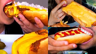 ASMR BEST CHEESY HOT DOGS SATISFYING MUKBANG COMPILATION [upl. by Langham]