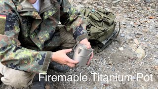 Firemaple Alti Titanium Bushcraft Pot Review [upl. by Ileek]