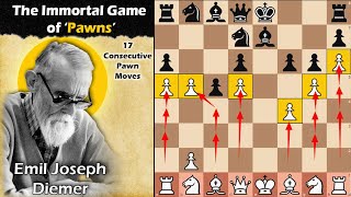 The Immortal Game of Pawns  Diemer vs Heiling 1984 [upl. by Etiragram]