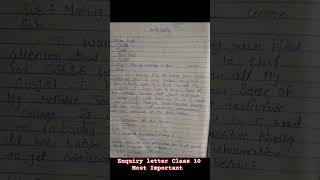 Enquiry Letter  Enquiry Letter Format  Enquiry Letter class 10 CBSE [upl. by Semreh76]