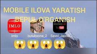 MOBILE ILOVA YARATISH KUTUBXONA BEPUL ORGANISH [upl. by Gayler]