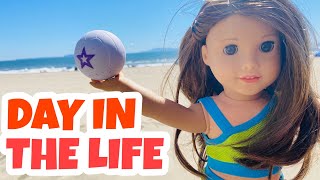 Day in the Life of American Girl Doll at Her Beach House [upl. by Halyk]