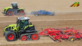 Neu Claas Traktoren Xerion 5000 Trac amp AXION 960 TT Schlepper mit Raupen Neuheit Agritechnica 2019 [upl. by Cocke]