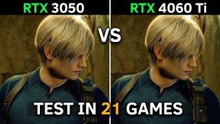 RTX 3050 vs RTX 4060 Ti  Test In 21 Games at 1080p  Is the Upgrade Worth It  2023 [upl. by Siuqaj]