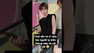 Chơi oẳn tù tì nắm tay người lạ trên thang máy và cái kết 😁 funny short boy mêtraiđẹp handsome [upl. by Rollie]