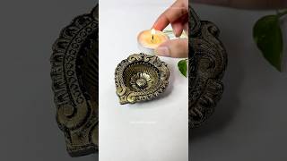 Easy Diya Painting for Diwali Decor art acrylicpainting satisfying trendingonshorts viral gold [upl. by Ball694]