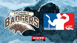 Honey Badgers VS Arctic Thunder  Div 4  6th September  IceHQ Beer League ice hockey [upl. by Cele976]