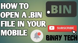 How to open a bin video file in your mobile phoneAndroidHindi Tutorials [upl. by Kosiur]