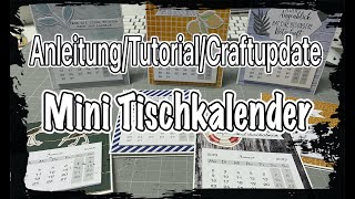 AnleitungTutorialCraftupdate Mini Tischkalender Kalender basteln mit Papier Aufstellkalender DIY [upl. by Perdita295]