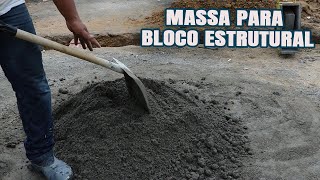 COMO FAZER MASSA PRA BLOCOS DE CIMENTO PASSO A PASSO  Parte12 [upl. by Evvy766]