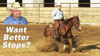 How To Improve Your Horse’s Stops  Reining Training and Cutting Horse Training [upl. by Eyde]