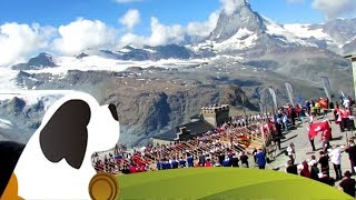 508 Alphornbläser auf dem Gornergrat  Weltrekord [upl. by Roselba]