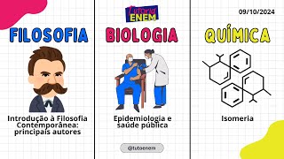 Aula Tutoria ENEM 09102024  FilosofiaBiologiaQuímica [upl. by Zuleika]