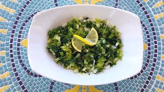 Salatat Hindbeh Easy Arab Endive salad  سلطة هندباء  Episode 60 [upl. by Reagen]