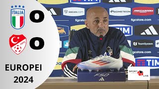 EUROPEI 2024 ITALIA  TURCHIA AMICHEVOLE L SPALLETTI post partita sentite cosa ha detto [upl. by Aliehc242]