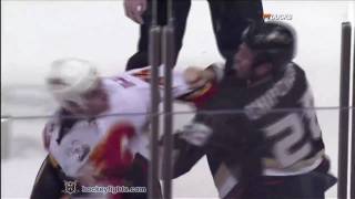 Eric Nystrom vs Kyle Chipchura Jan 17 2010 [upl. by Turk601]