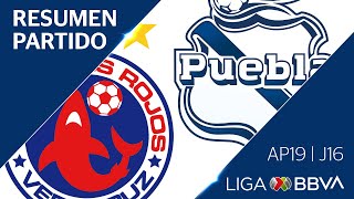 Resumen y Gol  Veracruz vs Puebla  Jornada 16  Apertura 2019  Liga BBVA MX [upl. by Aveline]