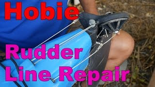 DIY  Hobie Rudder Line Repair  Replacement [upl. by Fayre331]