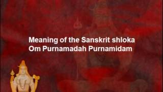 OM POORNAMADAH POORNAMIDAM w MEANING  Universal Peace Hindu Sanskrit Shanti Sloka chant  hymn [upl. by Backler951]