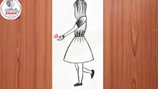 pencil sketch  step bystep very easyhow to draw friendshipday drawing bff drawingBest friend [upl. by Anayi]