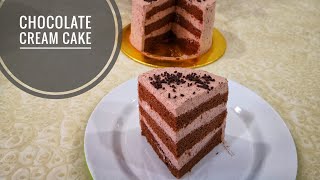 CHOCOLATE CREAM CAKEchocolatecake chocolatecreamcake [upl. by Yorgo525]