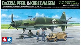 Tamiya Do 335 PEFIL amp Kubelwagen inbox review [upl. by Aillimat265]