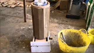 New rocket stove mass heater cast riser Part 1 [upl. by Shani]