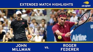 John Millman vs Roger Federer  US Open 2018 R4 [upl. by Itsirc860]