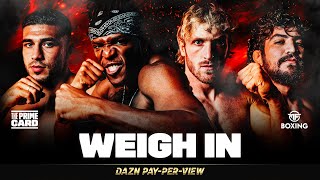 KSI VS TOMMY FURY amp LOGAN PAUL VS DILLON DANIS  THE PRIME CARD WEIGH IN LIVESTREAM [upl. by Eceertal]