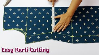 KurtiSuit Cutting and Stitching Step by StepEasy Kurti Cutting for Beginners with Very Useful Tips [upl. by Dinnie41]