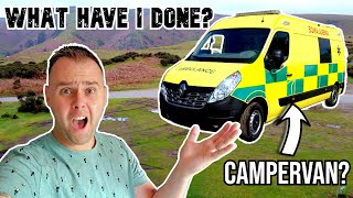 Buying An AMBULANCE To Convert Into A BUDGET CAMPERVAN LETS GO [upl. by Pickett]