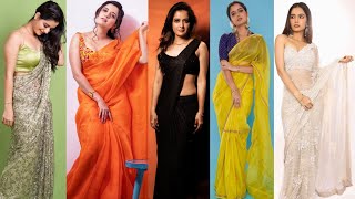 Glamorous Saree Photoshoot with Ashika Ranganath Part 2  Stunning Saree Styles by Ashika Ranganath [upl. by Endres]