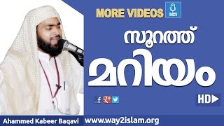 മറിയം ബീവി  Ahammed Kabeer Baqavi [upl. by Dier753]