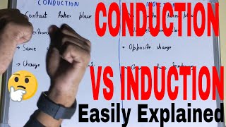 Conduction vs InductionDifference between conduction and inductionConduction and induction [upl. by Ettenawtna]