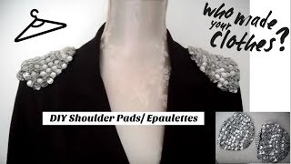 DIY Shoulder Pads Epaulettes  Teslime Moda [upl. by Ednutey352]