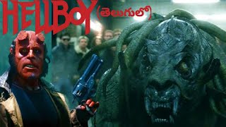 Hellboy Fight with Sammael Part 1  Hellboy 2004 Telugu dubbed Action Clip [upl. by Aihsemak]