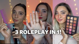 FAST and RELAXING Parrucchiera Makeup e Estetista Roleplay  ASMR Pov [upl. by Iyre]