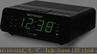 Emerson SmartSet Alarm Clock Radio with AMFM Radio Dimmer Sleep Timer and 9quot LED Display CKS19 [upl. by Asirrom]