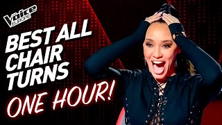 ONE HOUR of the BEST all chair turns on The Voice  TOP 6 [upl. by Elocyn]