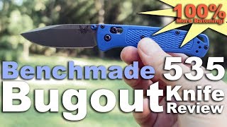 Benchmade 535 Bugout Knife Review 18 ounce with hard use field test [upl. by Ahsemaj]