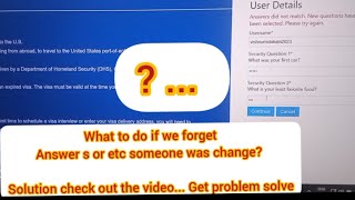 How to Recover Security Answers Back if Forgot Answers in F1 CGI PortalAll Type of visa [upl. by Hsac334]